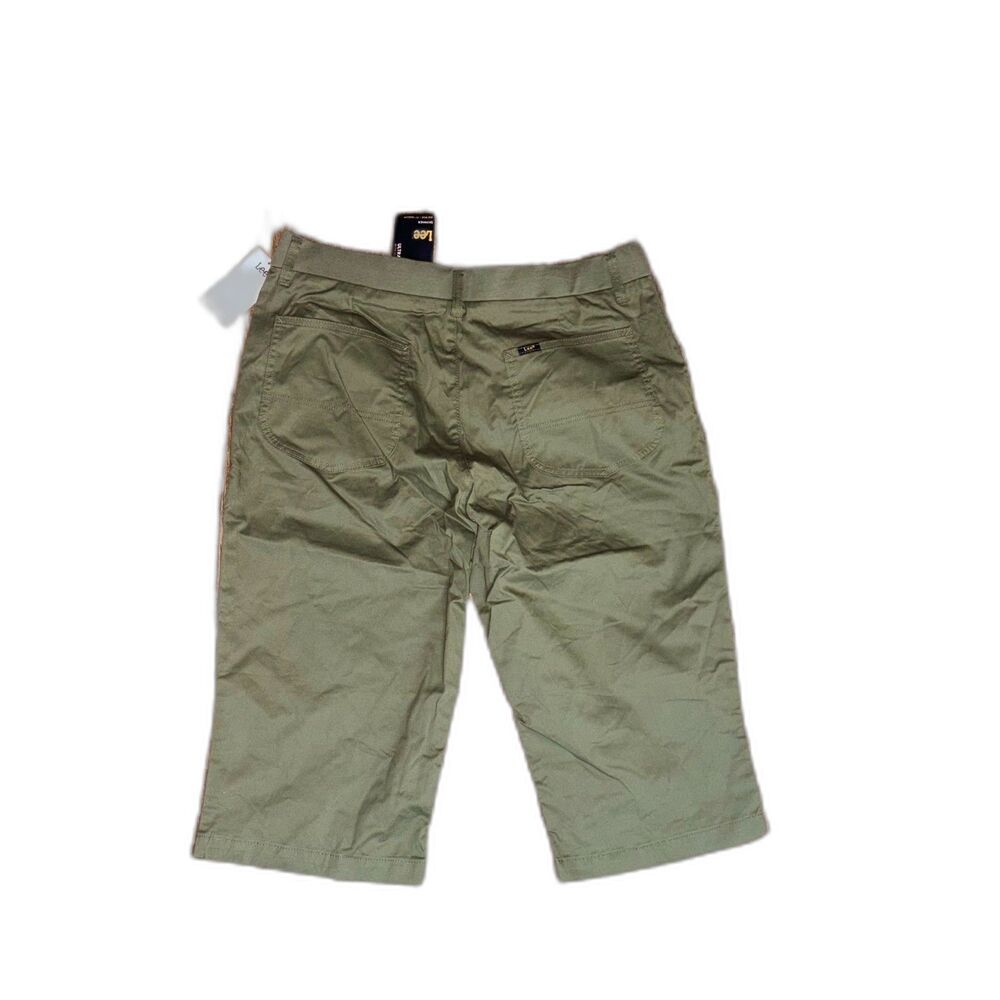 Lee Skimmer Mid Rise Olive Night Flex-To-Go Shorts Women's 16 - Picture 3 of 7